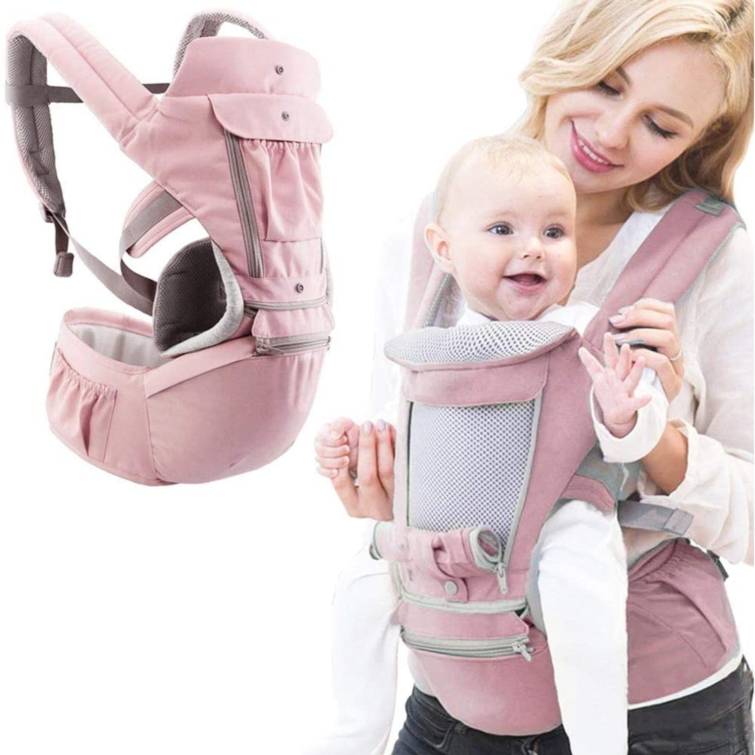 TIOZONEY Mochila Cangurera Asiento Portabebe Ergonomica 0 36 Meses falabella