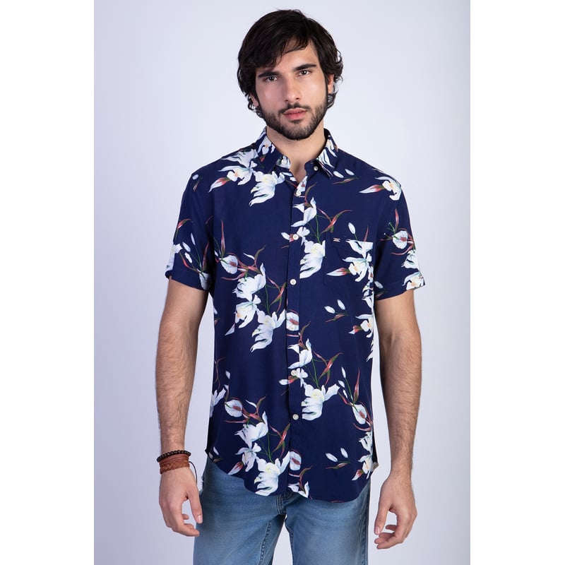 Camisa estampada flores shop