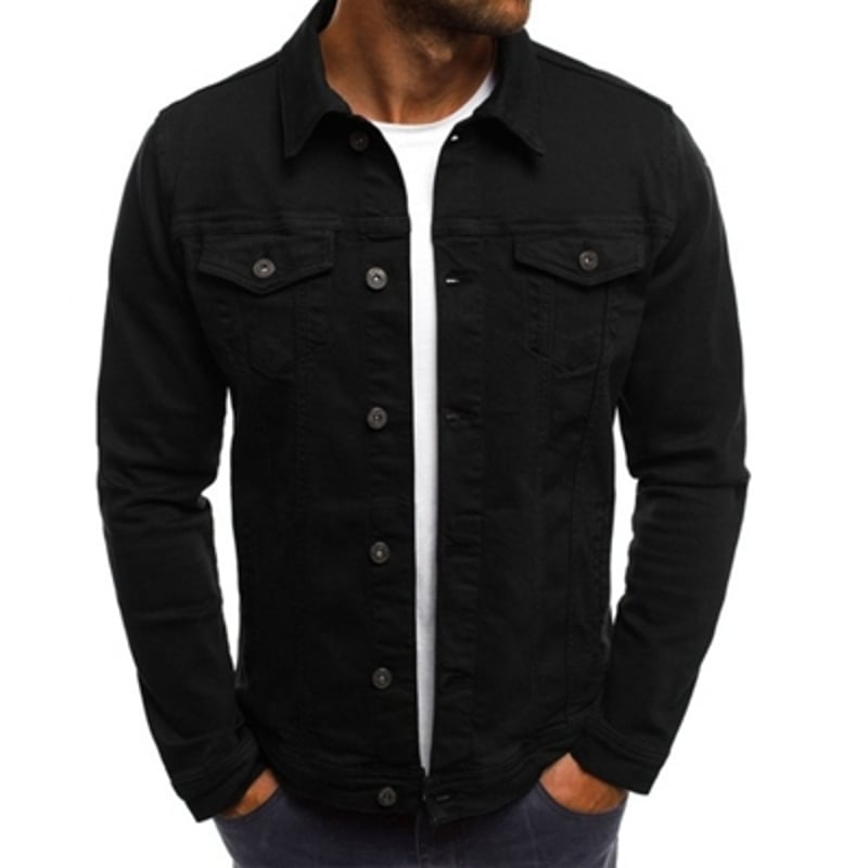 Chaqueta mezclilla Hombre Negra