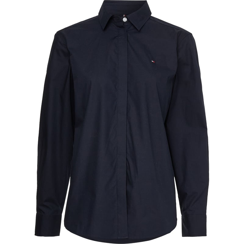 Camisa negra tommy hilfiger mujer shop