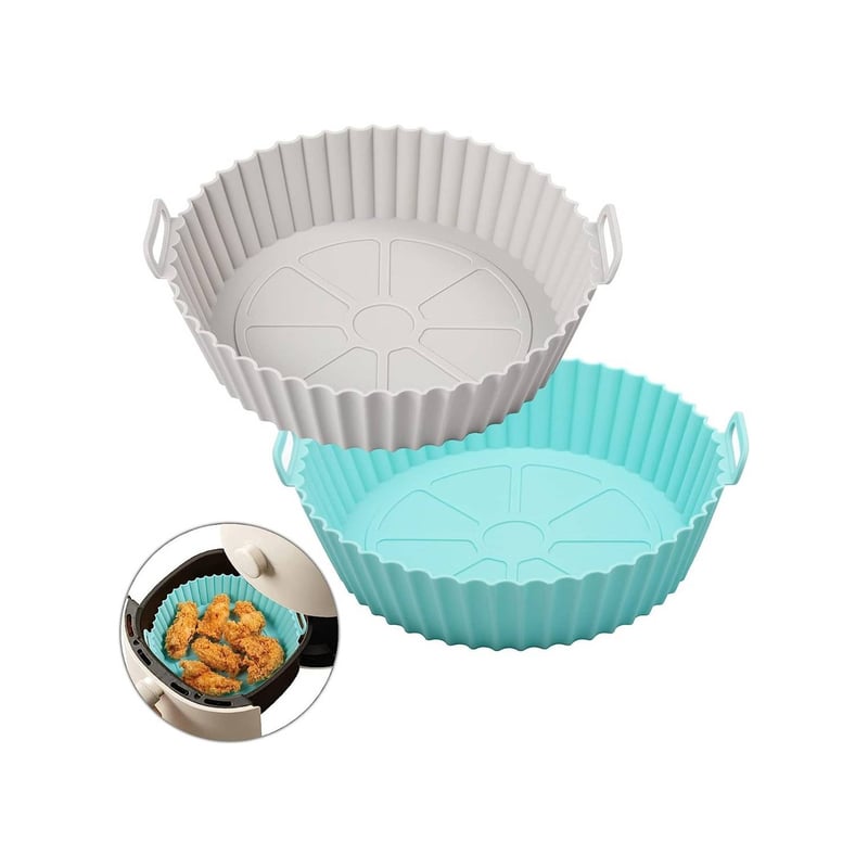 Freidora De Aire De Silicona, Sartén Para Huevos, Freidora De Aire Reutilizable, Freidora De Aire Antiadherente, Sartén Para Hornear, 3 Cavidades De Silicona Para Hornear, Hamburguesas, Panecillos