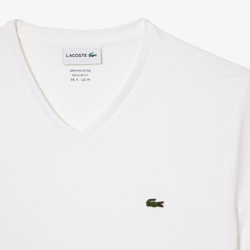 Polera lacoste blanca hombre hotsell