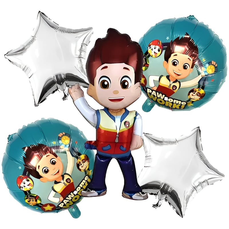 Kit Fiesta Paw Patrol: Globos, Banner Y Decoración – Feliz Cumpleaños Para Niños