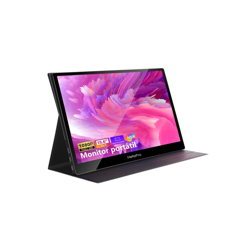 HELLOPRO Monitor portatil 156 FHD IPS funda con soporte Hello M1 ...