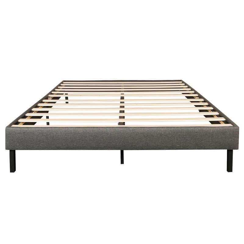 Base De Cama Plataforma Estilo Europeo Boyd Sleep - Tamaño King, Color Negro, Listones Ajustables, Soporta Hasta 1200 Lbs