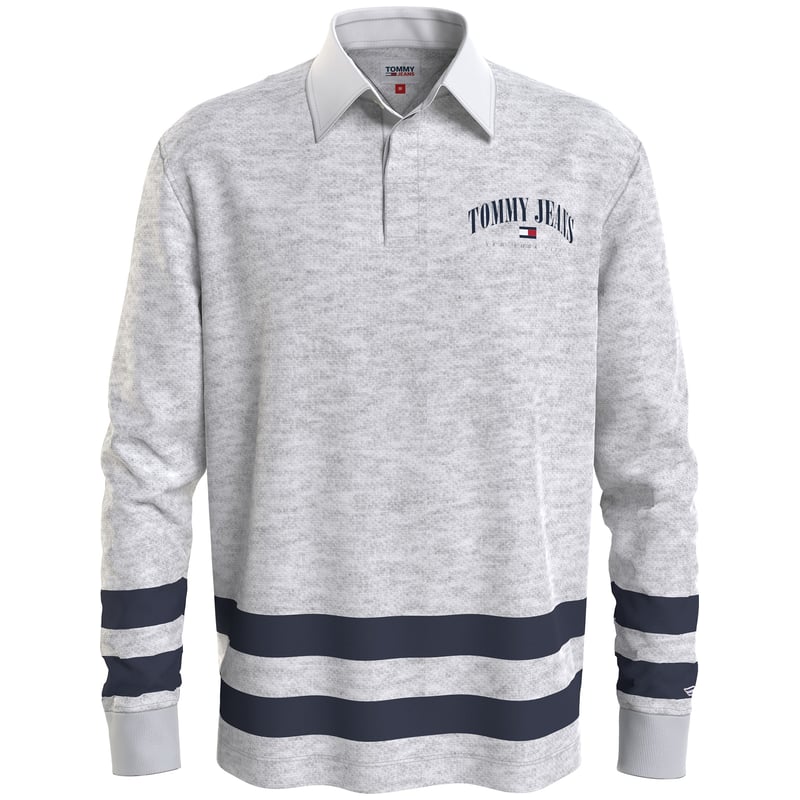 TOMMY HILFIGER - Polo Relaxed Varsity Rugby Gris Hombre