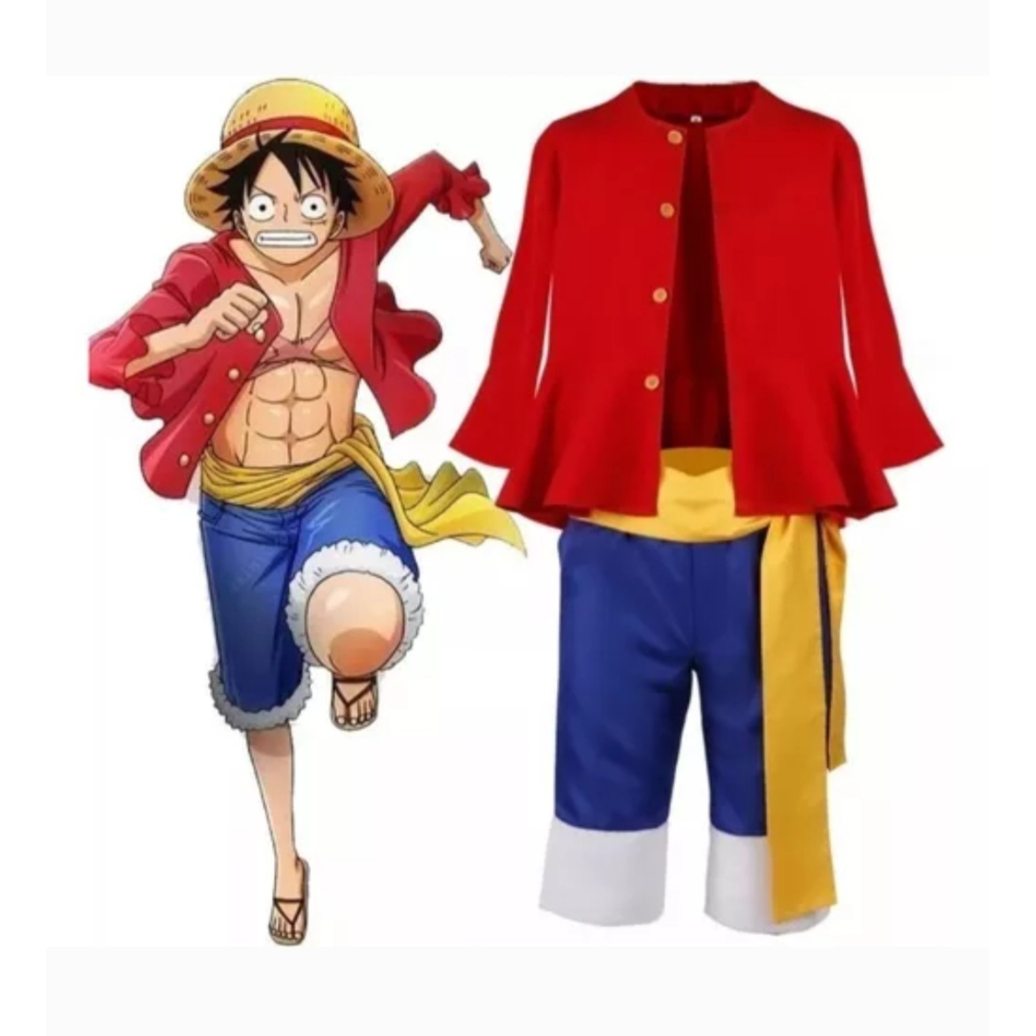 GENERICO Disfraz Cosplay de Monkey Luffy One Piece. | falabella.com