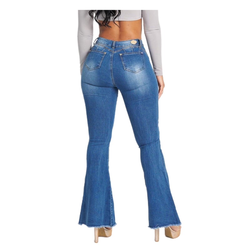 Pantalon de Jeans Flare o Pata Elefante Tiro Alto