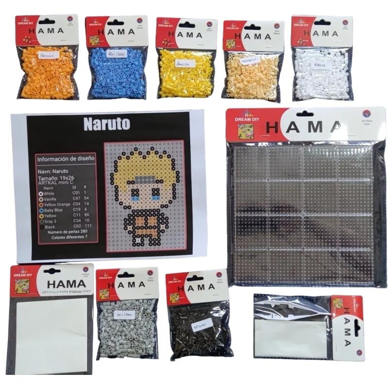 DREAMS ART Pack Animado Naruto Hama Beads De 5mm | falabella.com