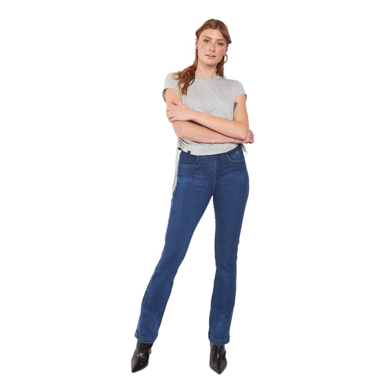 AMALIA JEANS - Jeans Mujer Tiro Alto Recto 3849 Azul Amalia Jeans