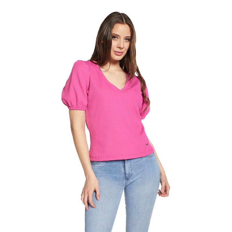 Polera fucsia mujer hotsell
