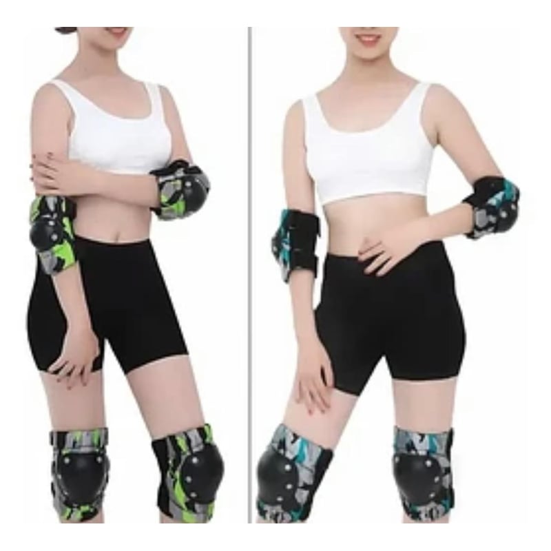 GENERICO - Set De Protecciones Rodilleras Coderas Skate Patines COLORES