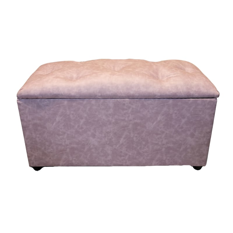 GENERICO - Baul Botone XL Palo Rosa Eco Cuero 105X40X50X40 Rimar