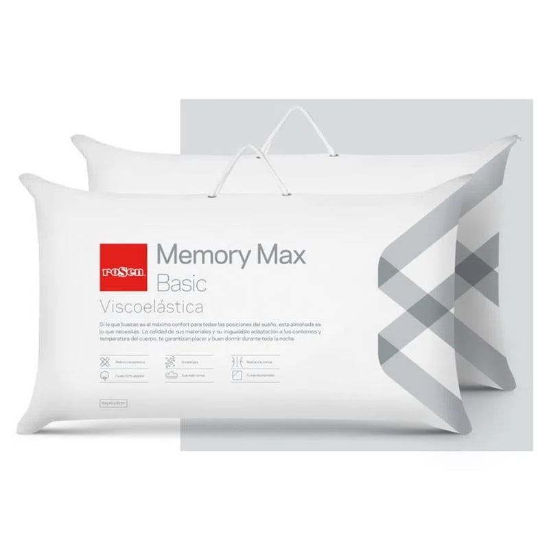 ROSEN Set 2 Almohadas Rosen Viscoelástica Memory Max King 42x80 cm ...