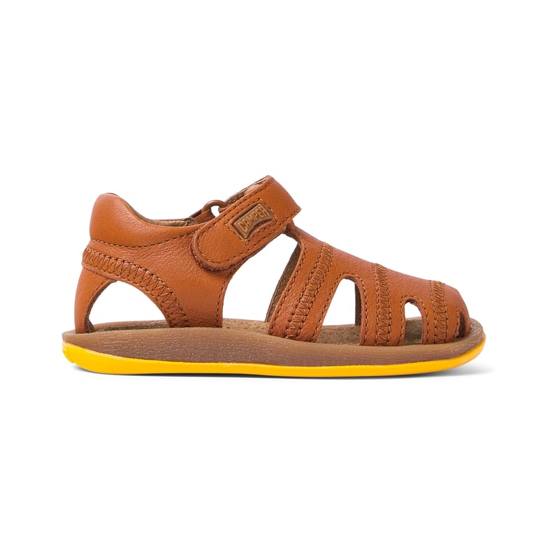 Camper Bicho K800524, Sandalo A 2 Cinturini Per Bambini, Multicolore, Plantare Ergonomico In Gomma E Riso Riciclato, Suola Riciclata