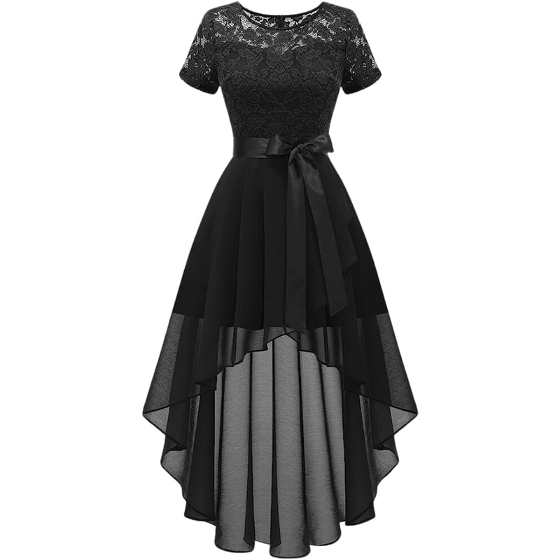 Vestidos Negros Elegantes Vestido Largo De Encaje Negro Para Mujer