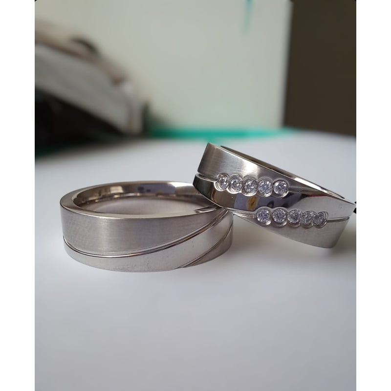 Anillos de acero de matrimonio shop