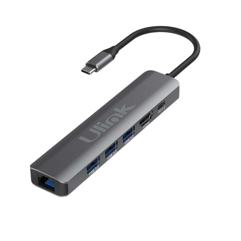 ULINK - Adaptador Multipuerto USB C 6 en 1 Ulink Alta Calidad