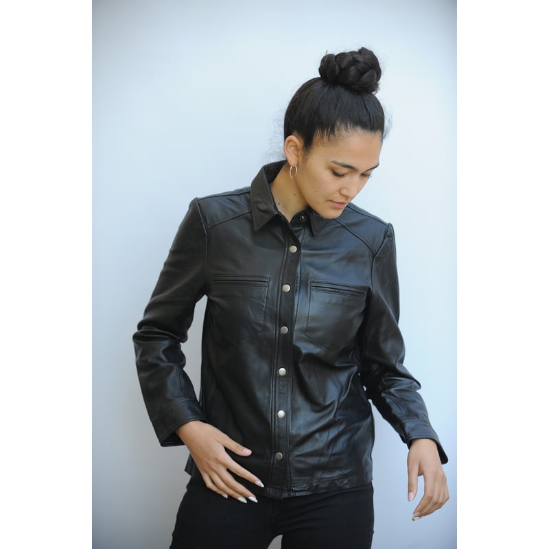 Camisa de cuero mujer new arrivals