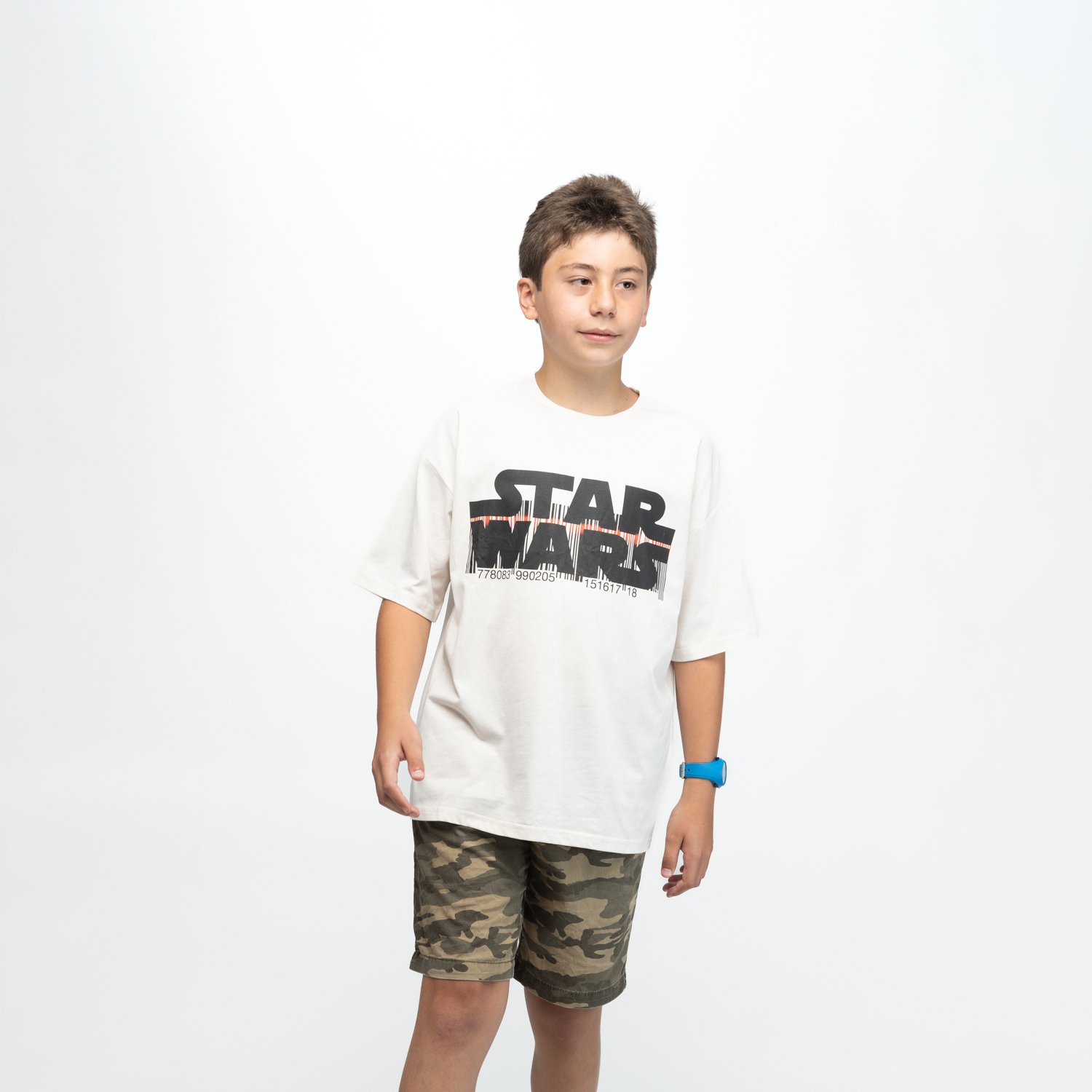 STAR WARS Polera Nino Logo Blanca Star Wars falabella