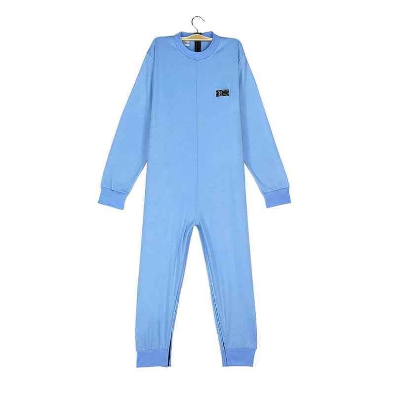 K NABIL - Pijama Enterito 2 CIERRES para Personas Dependientes - Azul marino