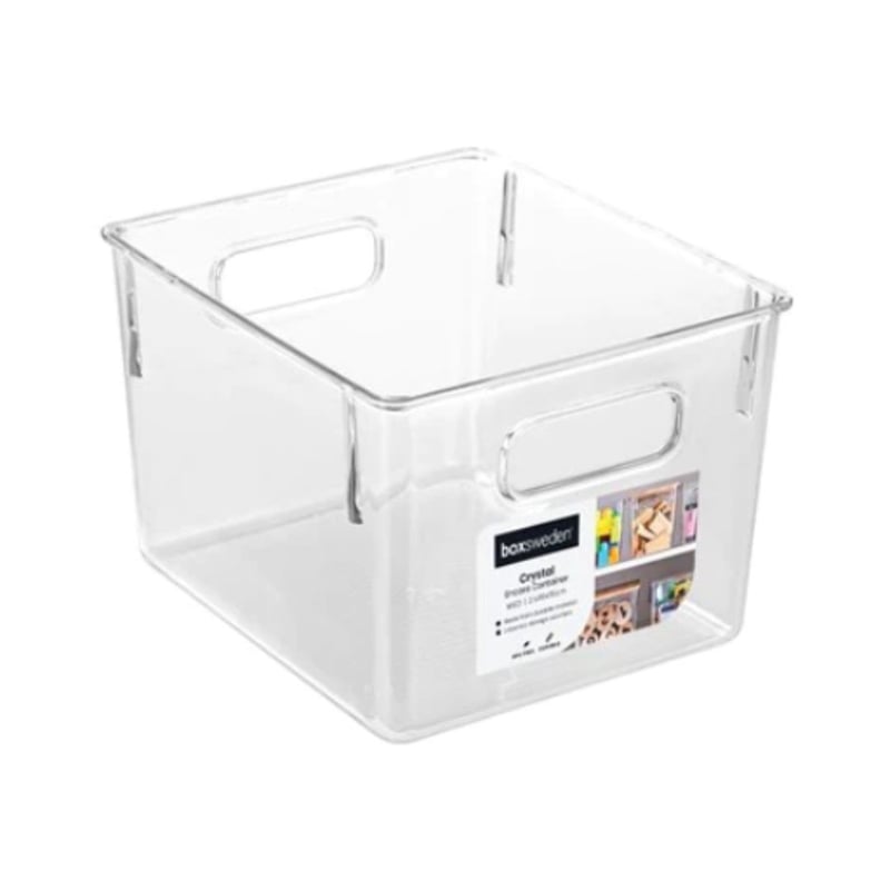 BOX SWEDEN - Organizador Refrigerador Boxsweeden Transparente Mediano 21 x 19 cm