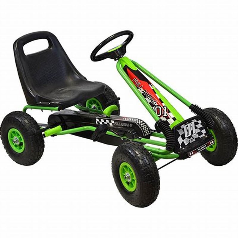 GENERICO - GoKart a Pedales Rueda de Goma Verde