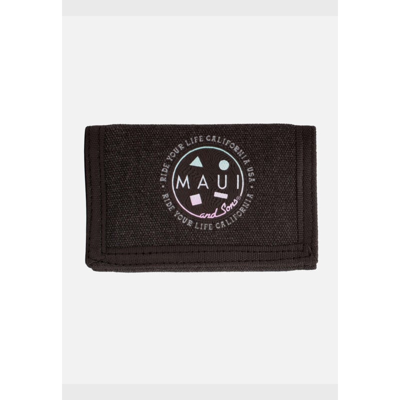 MAUI AND SONS Billetera Retro Tyl Tri-Fold Negro Hombre Maui and sons ...