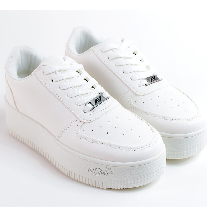 GENERICO - Zapatillas Blancas con Plataforma 4cm