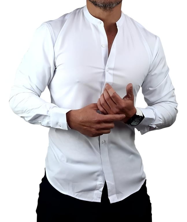 GENERICO Camisa Hombre Cuello Mao falabella