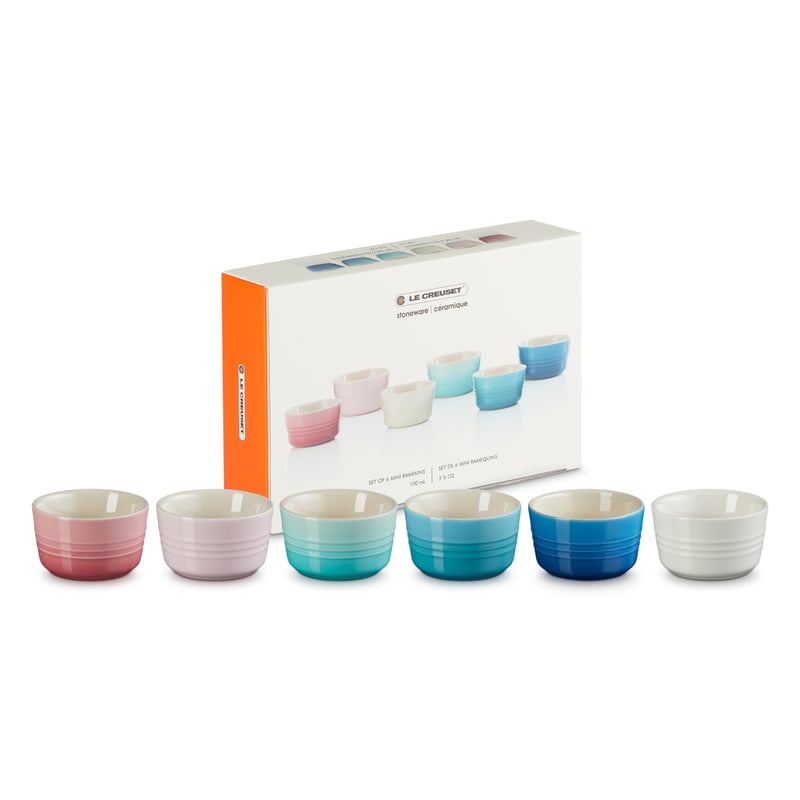 LE CREUSET SET 6 MINI RAME 100ML RAINBOW (Con Blanco y Rosa ...