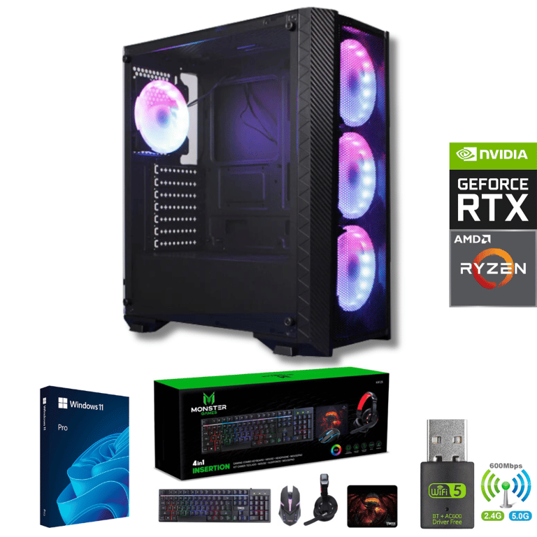 AMD CORP Pc Gamer AMD Ryzen 7 5700X - 16GB RAM - RTX 4070 SUPER - 1TB ...