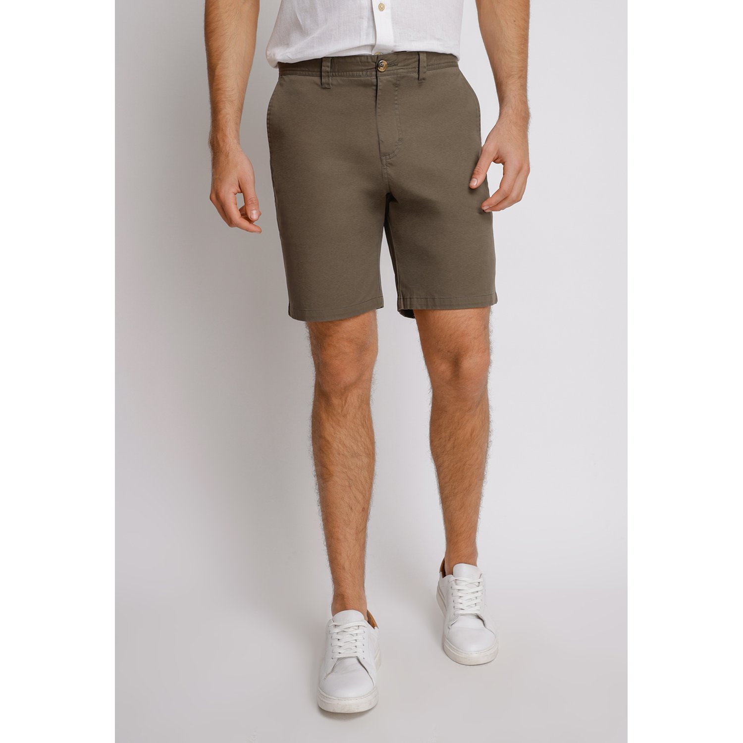 TRIAL Shorts hombre Casual Slim Fit Valerio Algodon Verde falabella