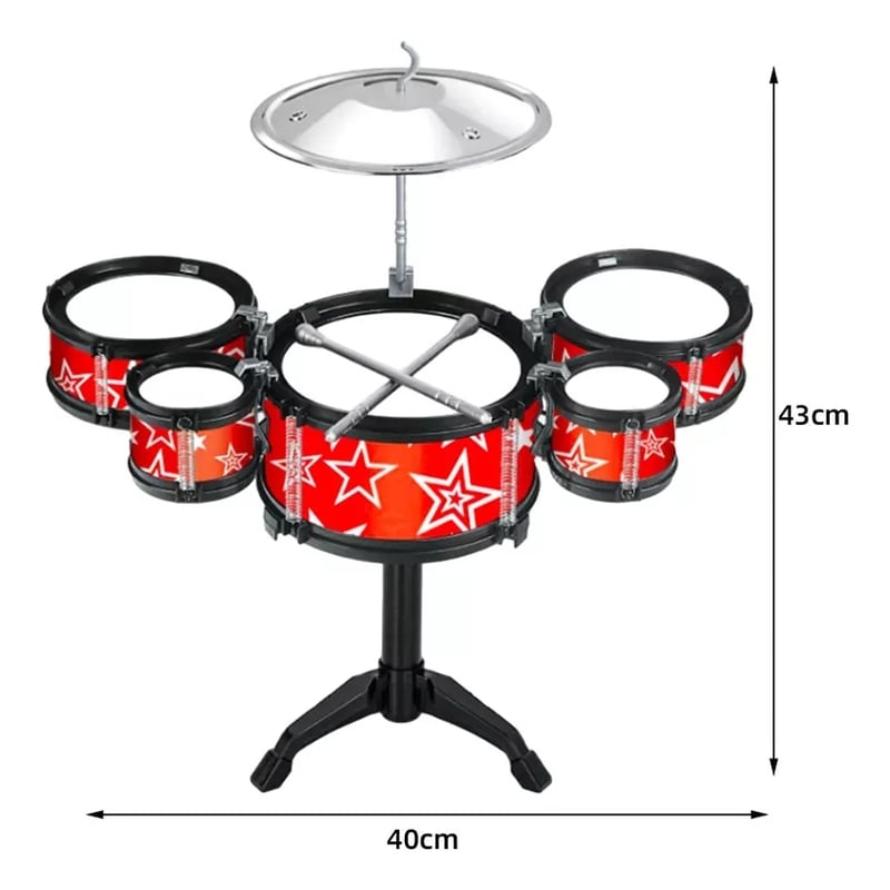 GENERICO - Mini Batería Musical Juguete Infantil 7 Pcs Jazz Drum Niños