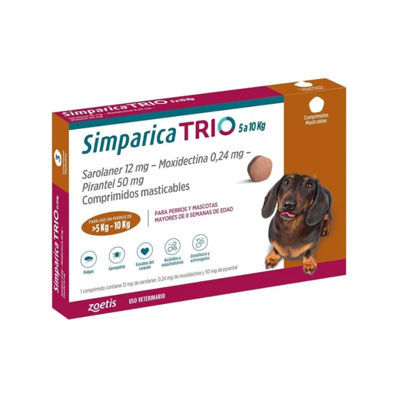 GENERICO Simparica Trio Interno Externo 510 KG 3 COMP