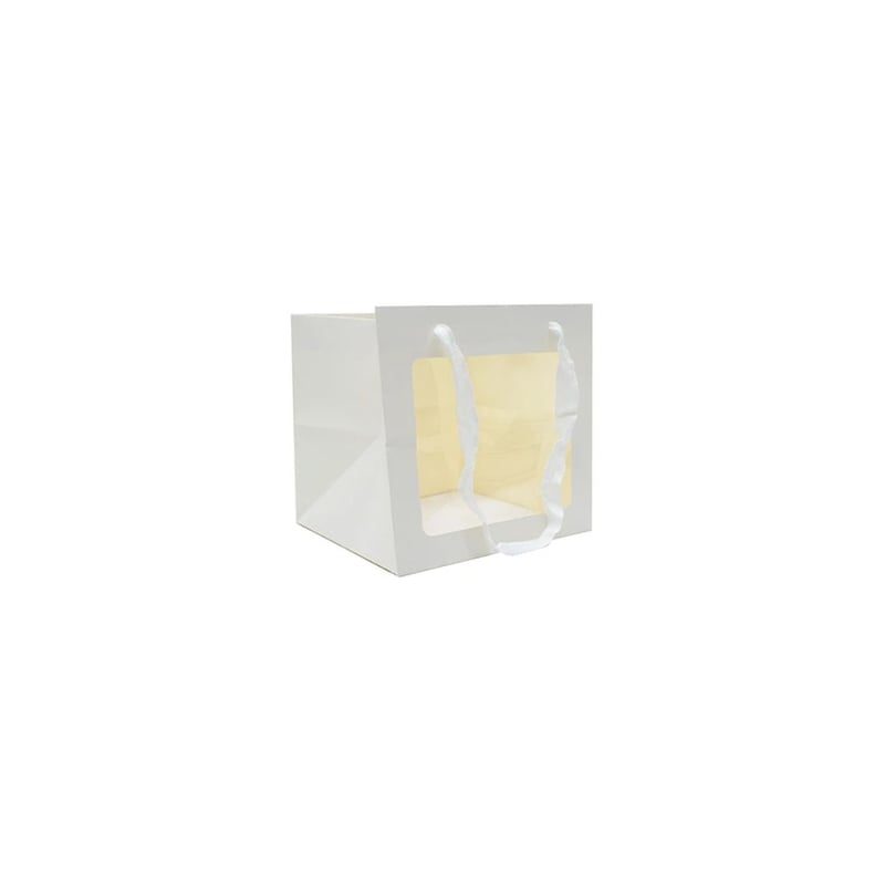 GENERICO - Bolsa de regalo con ventana 30x30x30cm blanco