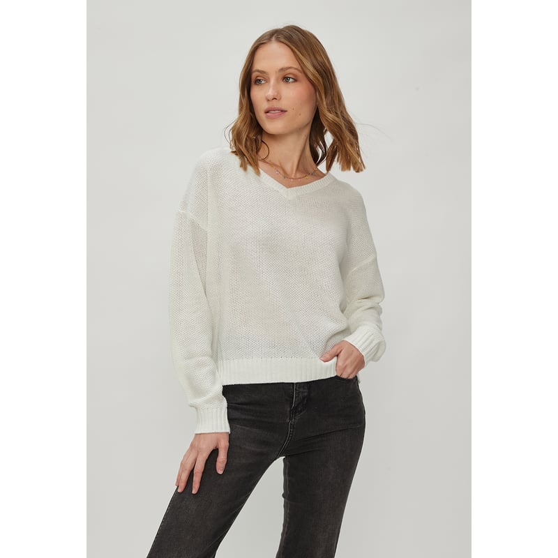 Sweater Liso Blanco iO