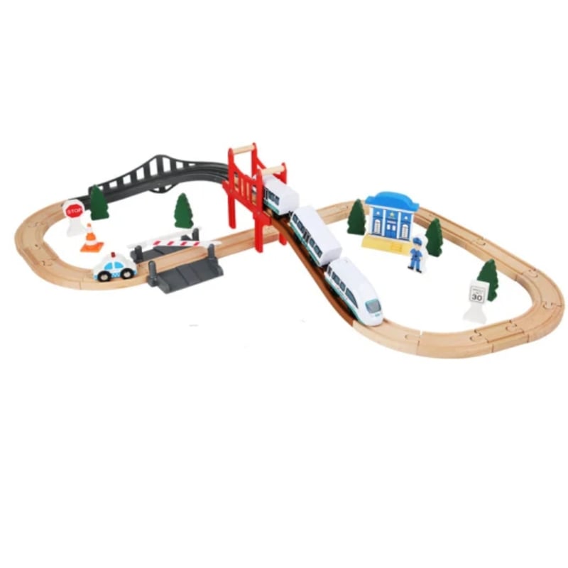 Set De Coches De Tren De Madera – Juguete Clásico Para Niños A Partir De 3 Años