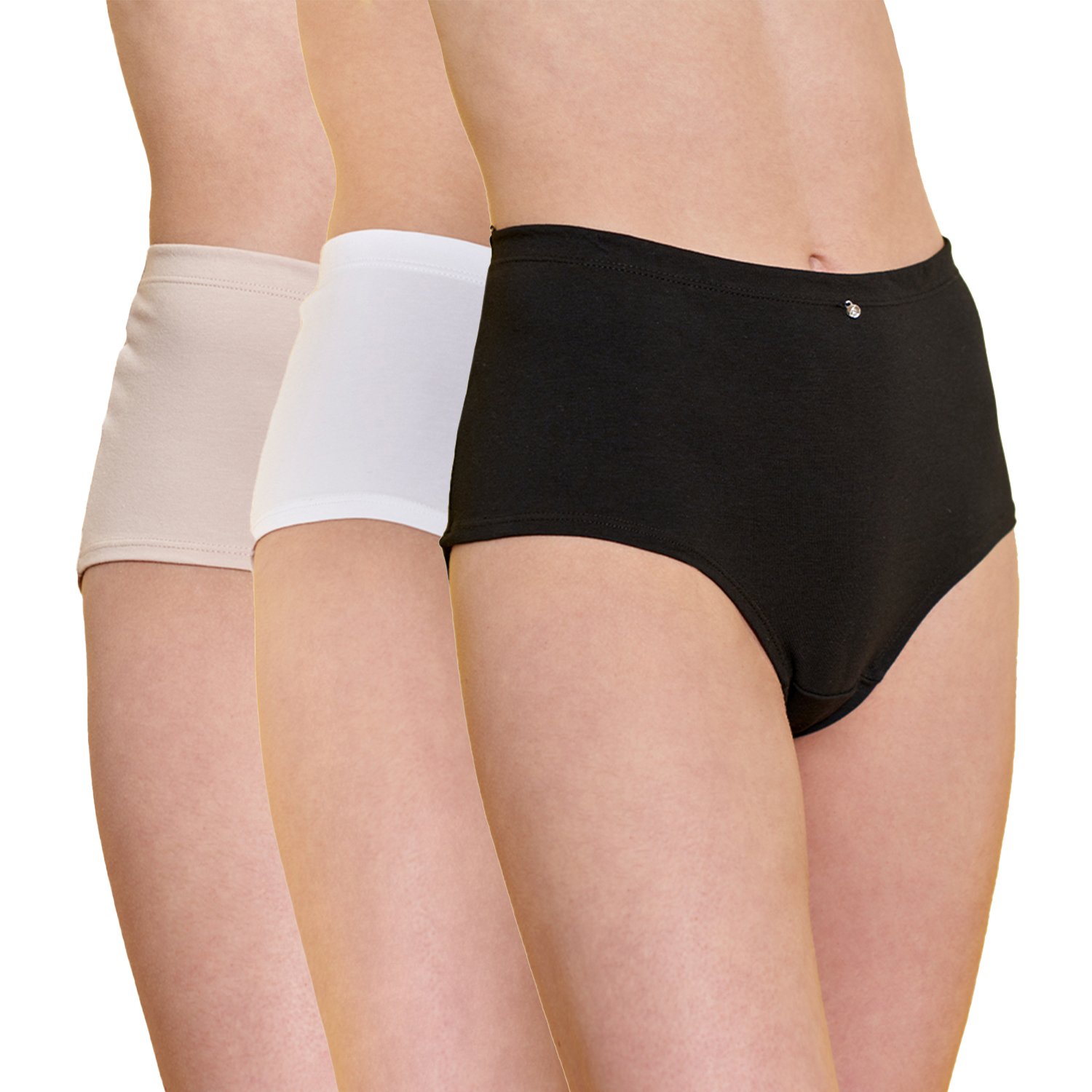 Pack 3 Calzones Tiro Alto Algodon Lycra 20420