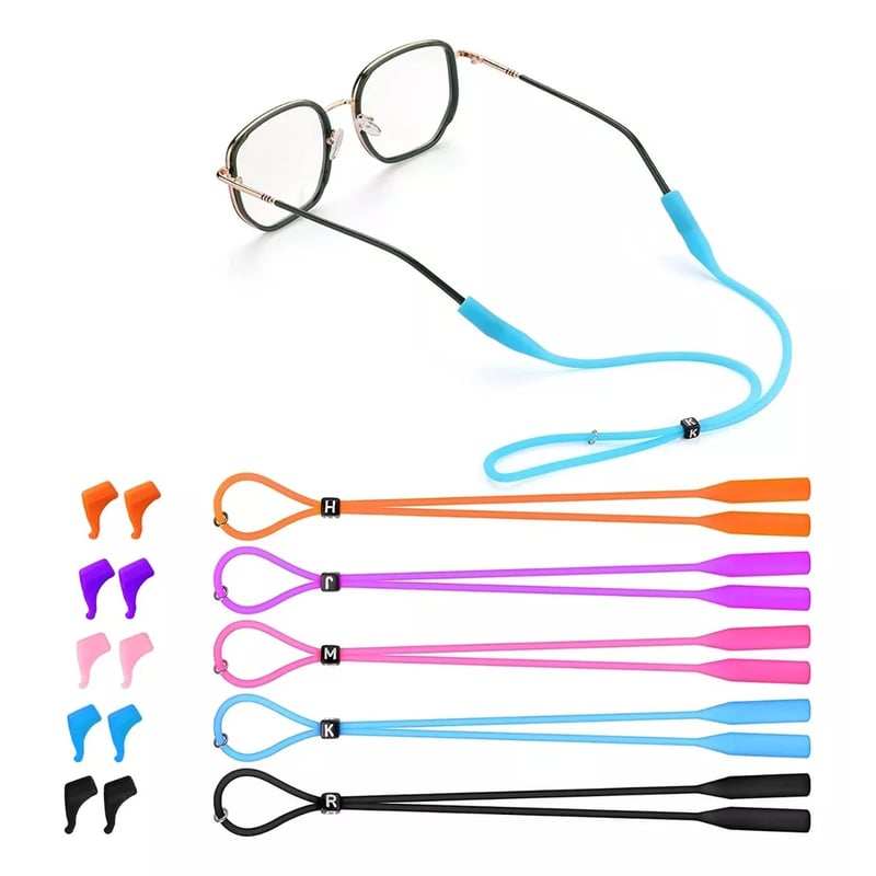 GENERICO 5pc Straps Sujetador Lentes Silicona Ajustable Gancho Antica falabella
