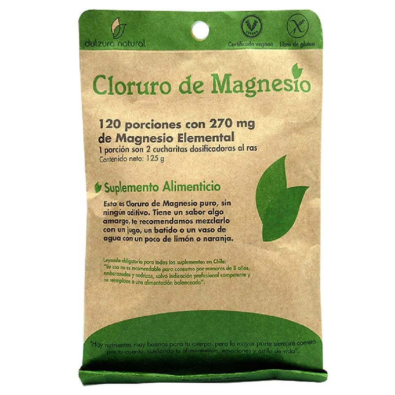 DULZURA NATURAL - Cloruro de Magnesio 125g (120 porciones con 270 mg).