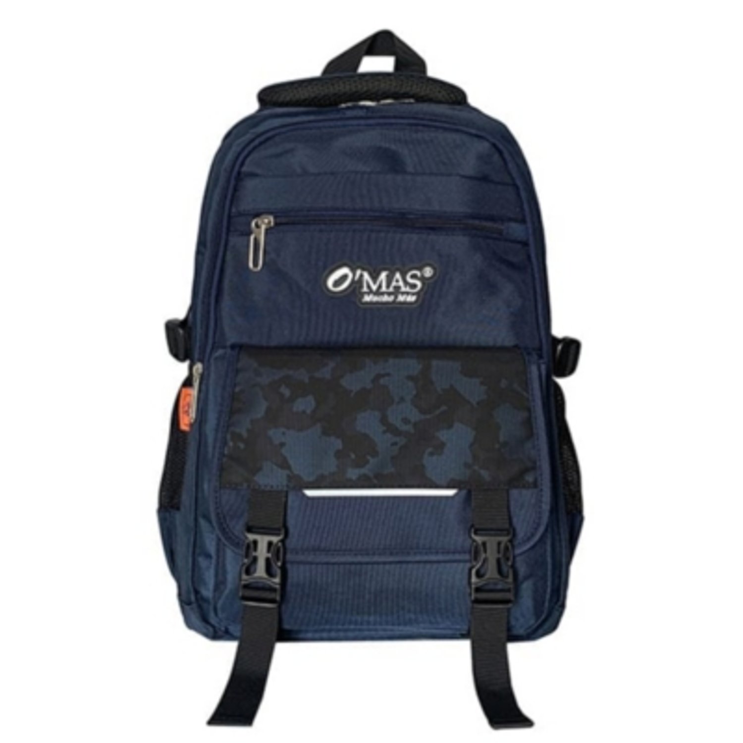 Mochila Escolar con Broches Camuflaje Poliester 46X33X16 cm Azul OMAS Linio Chile
