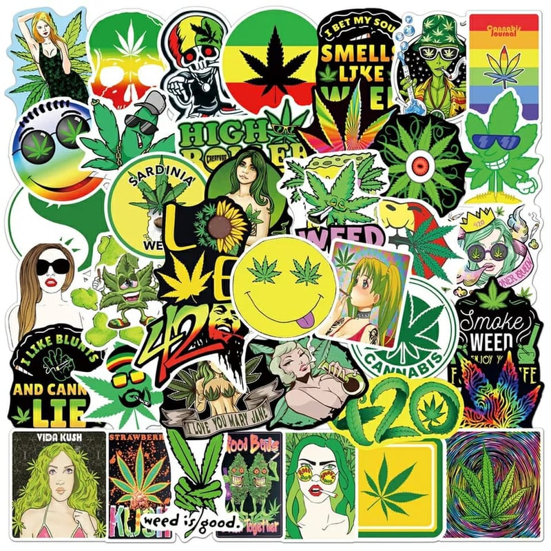 GENERICO Set De Sticker 50 Unidades Legalize 420 | falabella.com