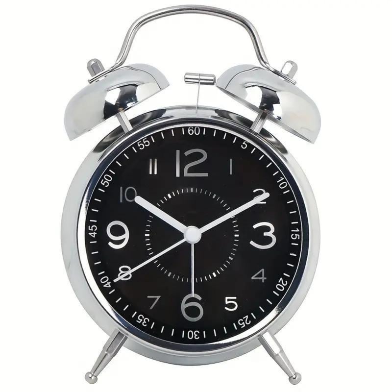 Reloj Despertador Alarma Campana De Metal Grande 11x16cm Negro. Sodimac Chile