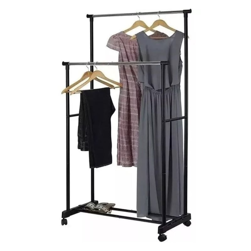 Colgador Ropa Metalico Doble Barra Con Ruedas Perchero Sodimac Chile