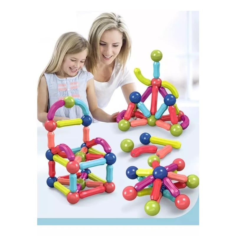 Bloques Magnéticos Hexagonales Magnikon (4 Piezas) - Juguete Educativo Para Niños