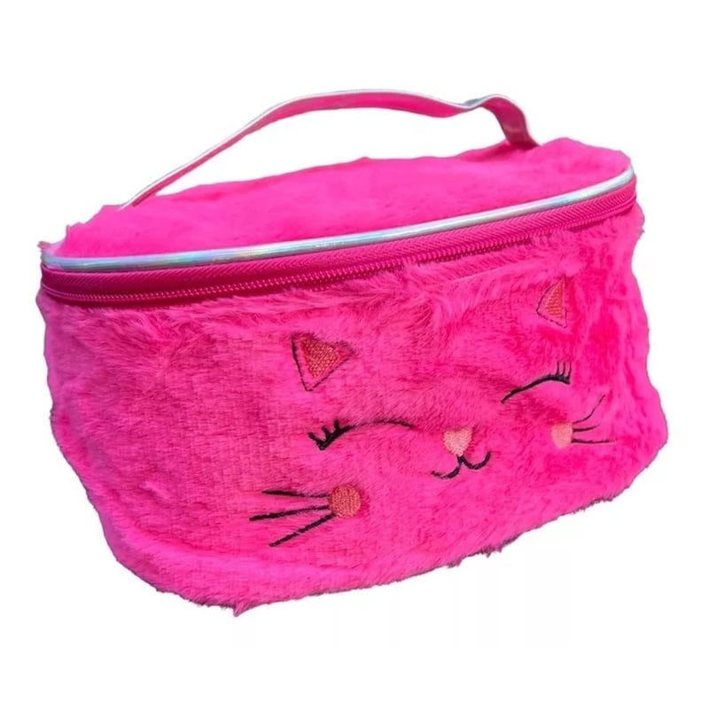 Estuche Felpa Grande Cosmetiquero Neceser O Bolso De Mano