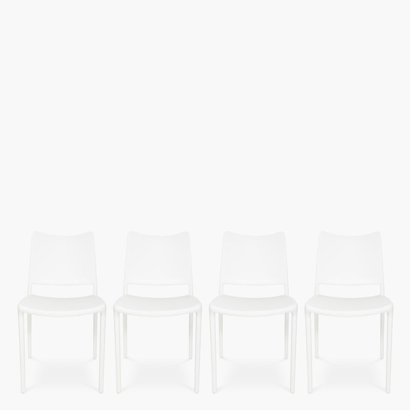 Form design packs 4 sillas pl stico terraza todi blanco form