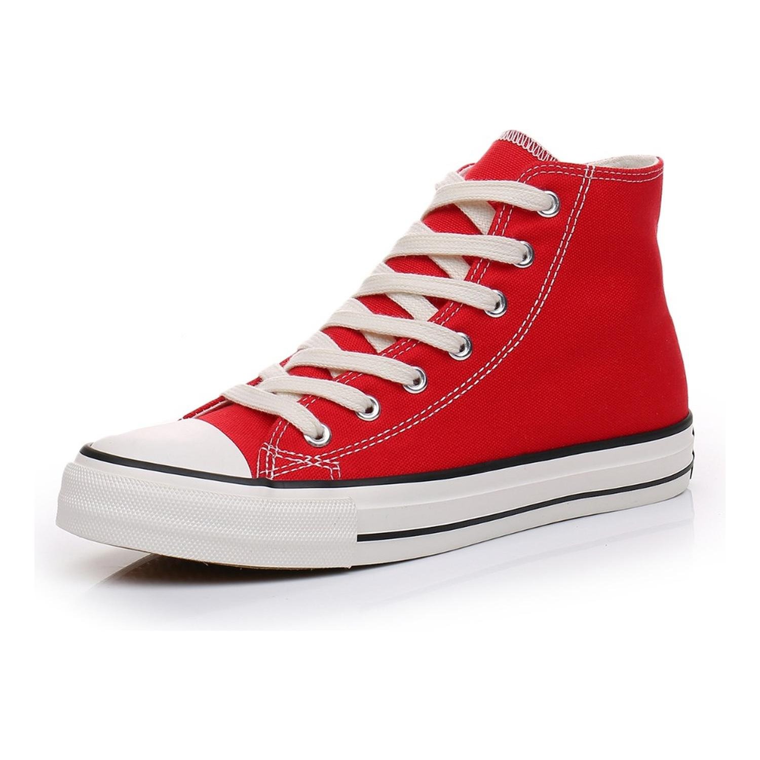 GENERICO Zapatillas De Lona Con Cana Mujer Moda Urbanas casual Rojo 7256 Rojo falabella