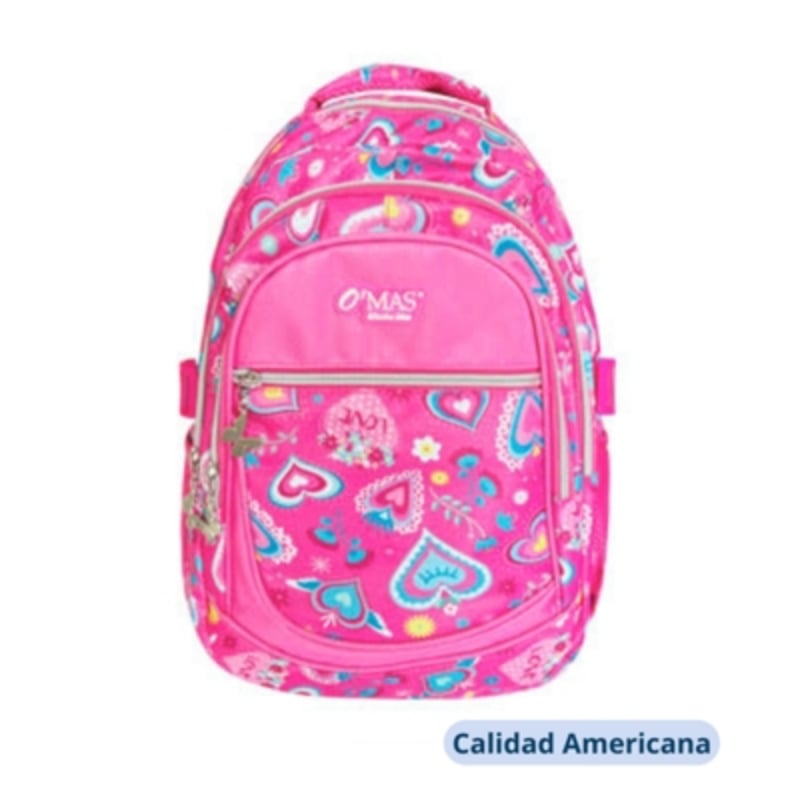OMAS Mochila Escolar de Nina con Estuche de Lapices 38x26x125 cm falabella